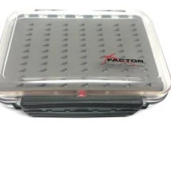 Fly Boxes X Factor Slit Foam Clear Waterproof Double Sided 12cm X 9cm X 4.5cm Fly Box