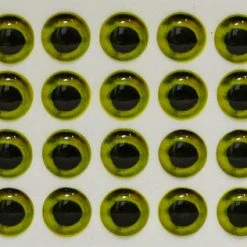 Beads, Eyes & Rattles Mango Fishing Live Eyes - Hot Yellow 10mm